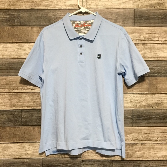 Robert Graham Classic Fit Skull Polo Shirt Men’s M Light Blue Short Sleeve - Picture 5 of 8